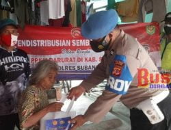 Kegiatan Pendistribusian Sembako Polres Subang Dalam Rangka PPKM