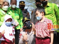Kapolda Sumut Pantau Vaksin Merdeka Anak Usia 6-11 Tahun di Kab. Serdang Bedagai