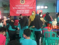 Vaksinasi Anak oleh BIN ,di Mojosari Mojokerto Berlangsung Meriah