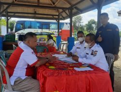 Donor Darah PMI Way Kanan dalam rangka pelantikan pengurus Karang Taruna Kecamatan Blambangan Umpu.