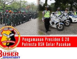 Pengamanan Presidensi G-20, Polresta BSH Gelar Apel Gabungan