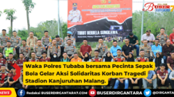 Waka Polres Tubaba bersama Pecinta Sepak Bola Gelar Aksi Solidaritas Korban Tragedi Stadion Kanjuruhan Malang.